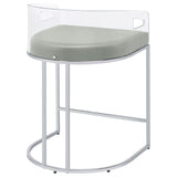 Thermosolis Clear Acrylic Counter Chair Chrome (Set of 2) - Tampa Furniture Outlet