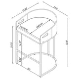 Thermosolis Clear Acrylic Counter Chair Chrome (Set of 2) - Tampa Furniture Outlet