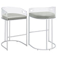 Tampa Furniture Outlet - Coaster - Thermosolis Clear Acrylic Bar Chair Chrome (Set of 2) - 183406