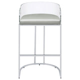 Thermosolis Clear Acrylic Bar Chair Chrome (Set of 2) - Tampa Furniture Outlet