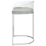 Thermosolis Clear Acrylic Bar Chair Chrome (Set of 2) - Tampa Furniture Outlet