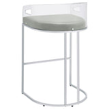 Thermosolis Clear Acrylic Bar Chair Chrome (Set of 2) - Tampa Furniture Outlet