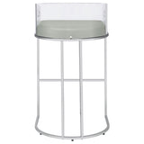 Thermosolis Clear Acrylic Bar Chair Chrome (Set of 2) - Tampa Furniture Outlet