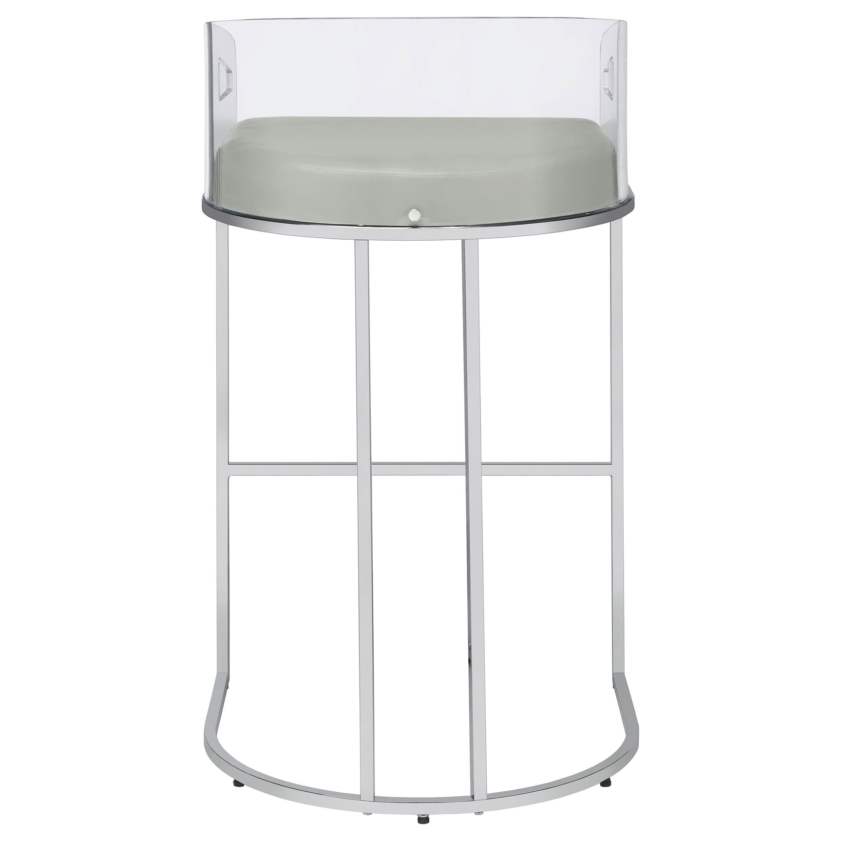Thermosolis Clear Acrylic Bar Chair Chrome (Set of 2) - Tampa Furniture Outlet