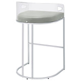Thermosolis Clear Acrylic Bar Chair Chrome (Set of 2) - Tampa Furniture Outlet