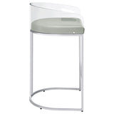 Thermosolis Clear Acrylic Bar Chair Chrome (Set of 2) - Tampa Furniture Outlet