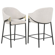 Tampa Furniture Outlet - Coaster - Chadwick Fabric Upholstered Counter Height Chair Beige (Set of 2) - 183436N