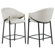 Tampa Furniture Outlet - Coaster - Chadwick Fabric Upholstered Counter Chair Beige (Set of 2) - 183436