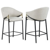 Tampa Furniture Outlet - Coaster - Chadwick Fabric Upholstered Counter Chair Beige (Set of 2) - 183436