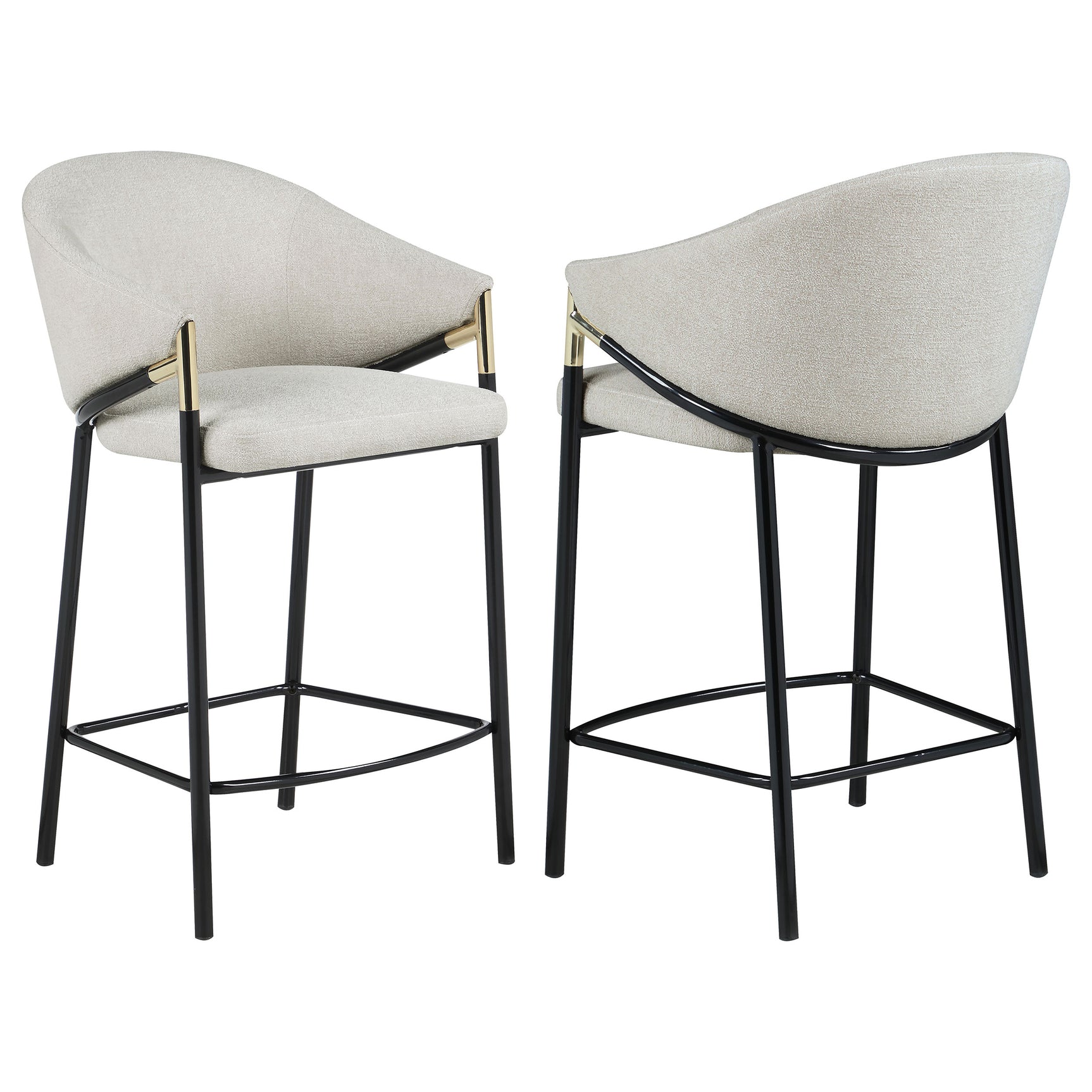 Tampa Furniture Outlet - Coaster - Chadwick Fabric Upholstered Counter Chair Beige (Set of 2) - 183436