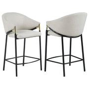 Tampa Furniture Outlet - Coaster - Chadwick Fabric Upholstered Counter Chair Beige (Set of 2) - 183436