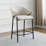 Chadwick Fabric Upholstered Counter Chair Beige (Set of 2) - Tampa Furniture Outlet