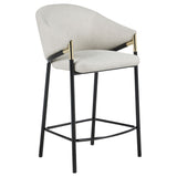 Chadwick Fabric Upholstered Counter Chair Beige (Set of 2) - Tampa Furniture Outlet