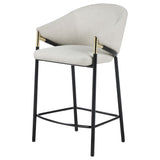 Chadwick Fabric Upholstered Counter Chair Beige (Set of 2) - Tampa Furniture Outlet