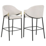 Tampa Furniture Outlet - Coaster - Chadwick Fabric Upholstered Bar Chair Beige (Set of 2) - 183437N