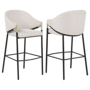 Tampa Furniture Outlet - Coaster - Chadwick Fabric Upholstered Bar Chair Beige (Set of 2) - 183437N