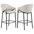 Tampa Furniture Outlet - Coaster - Chadwick Fabric Upholstered Bar Chair Beige (Set of 2) - 183437