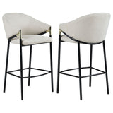 Tampa Furniture Outlet - Coaster - Chadwick Fabric Upholstered Bar Chair Beige (Set of 2) - 183437