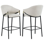 Tampa Furniture Outlet - Coaster - Chadwick Fabric Upholstered Bar Chair Beige (Set of 2) - 183437