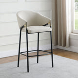 Chadwick Fabric Upholstered Bar Chair Beige (Set of 2) - Tampa Furniture Outlet