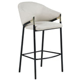 Chadwick Fabric Upholstered Bar Chair Beige (Set of 2) - Tampa Furniture Outlet