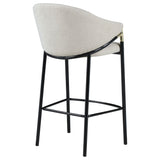 Chadwick Fabric Upholstered Bar Chair Beige (Set of 2) - Tampa Furniture Outlet