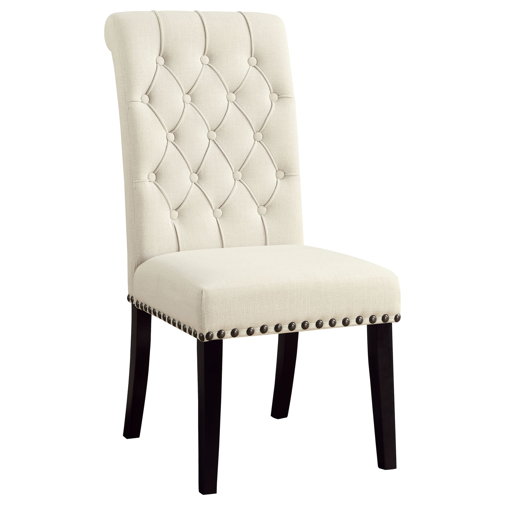 Alana Fabric Upholstered Dining Side Chair Beige (Set of 2) - Tampa Furniture Outlet