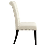 Alana Fabric Upholstered Dining Side Chair Beige (Set of 2) - Tampa Furniture Outlet