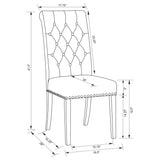Alana Fabric Upholstered Dining Side Chair Beige (Set of 2) - Tampa Furniture Outlet