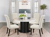 Alana Fabric Upholstered Dining Side Chair Beige (Set of 2) - Tampa Furniture Outlet