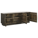 Dennis 3-door Marble Top Sideboard Buffet Tobacco Grey - Tampa Furniture Outlet