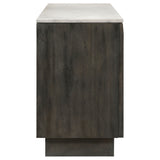 Dennis 3-door Marble Top Sideboard Buffet Tobacco Grey - Tampa Furniture Outlet
