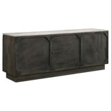 Dennis 3-door Marble Top Sideboard Buffet Tobacco Grey - Tampa Furniture Outlet