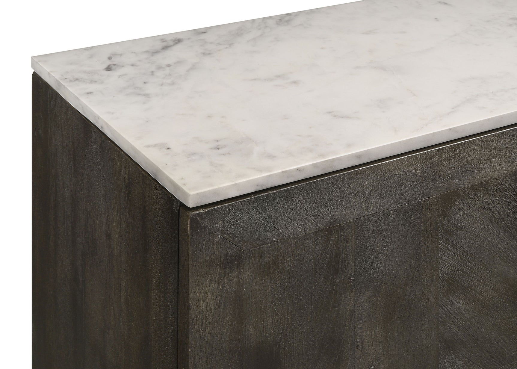 Dennis 3-door Marble Top Sideboard Buffet Tobacco Grey - Tampa Furniture Outlet