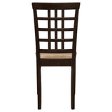 Kelso 3-piece Drop Leaf Dining Table Set Cappuccino and Tan - Tampa Furniture Outlet
