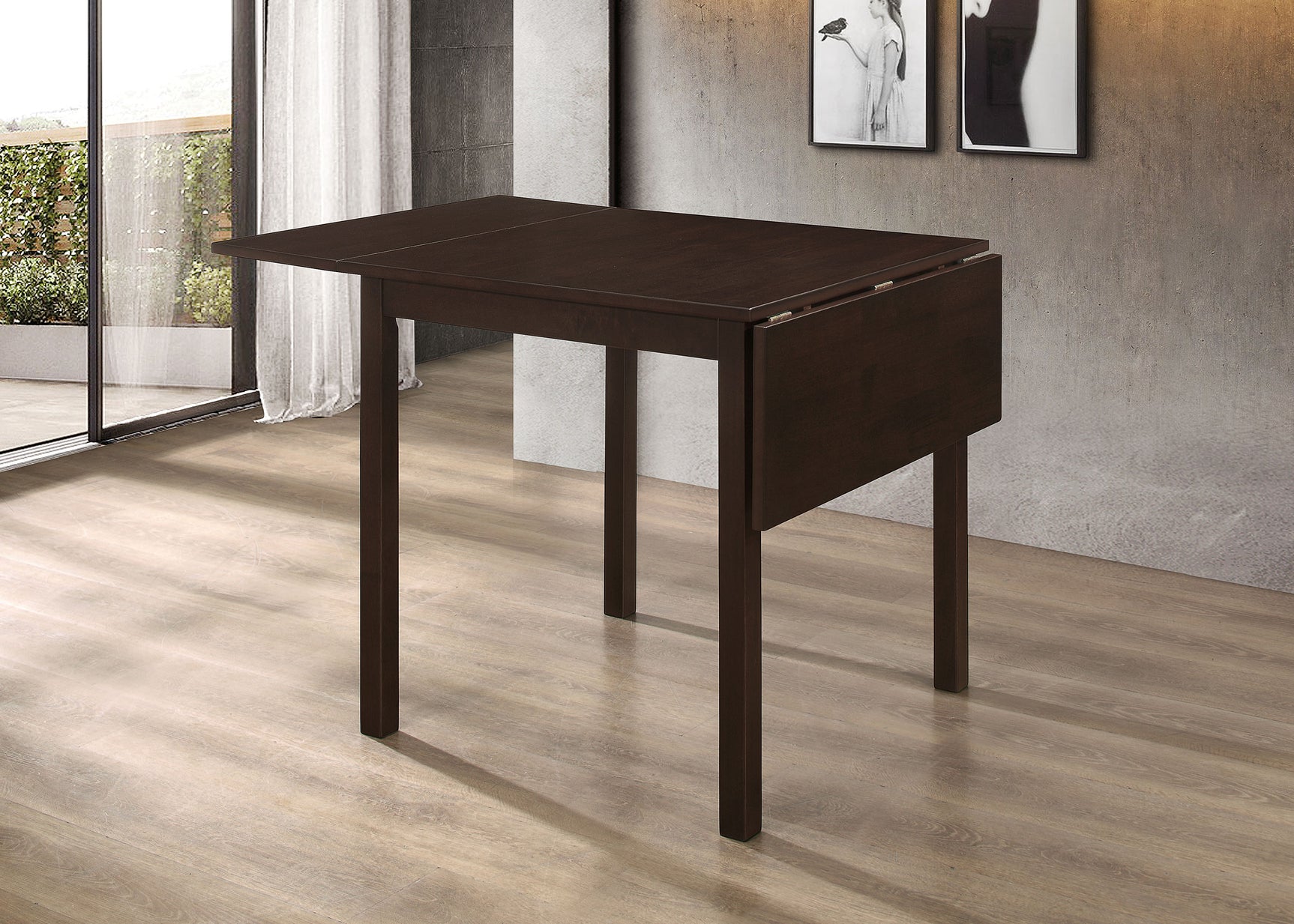 Kelso Rectangular 52-inch Extension Dining Table Cappuccino - Tampa Furniture Outlet