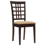 Kelso Lattice Back Dining Side Chair Cappuccino (Set of 2) - Tampa Furniture Outlet