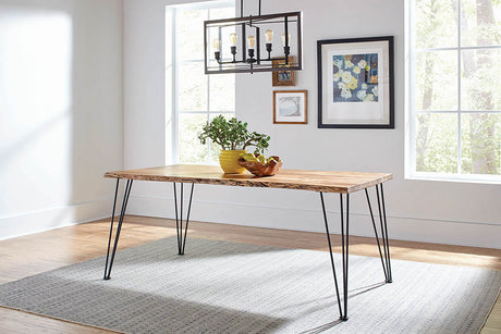 Sherman 71-inch Live Edge Dining Table Natural Acacia - Tampa Furniture Outlet