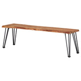 Sherman Wood Dining Bench Natural Acacia - Tampa Furniture Outlet