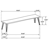 Sherman Wood Dining Bench Natural Acacia - Tampa Furniture Outlet