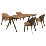 Randolph 5-piece Smart Top Rectangular Dining Set Sheesham and Brown