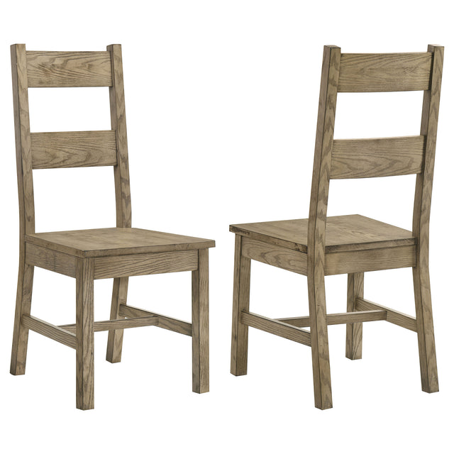 Tampa Furniture Outlet - Coaster - Cardova Solid Wood Dining Side Chair Vineyard Oak (Set of 2) - 192922