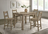 Tampa Furniture Outlet - Coaster - Cardova 5-piece Counter Height Dining Table Set Vineyard Oak - 192928-S5