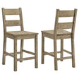 Tampa Furniture Outlet - Coaster - Cardova Counter Height Dining Chair Vineyard Oak (Set of 2) - 192929