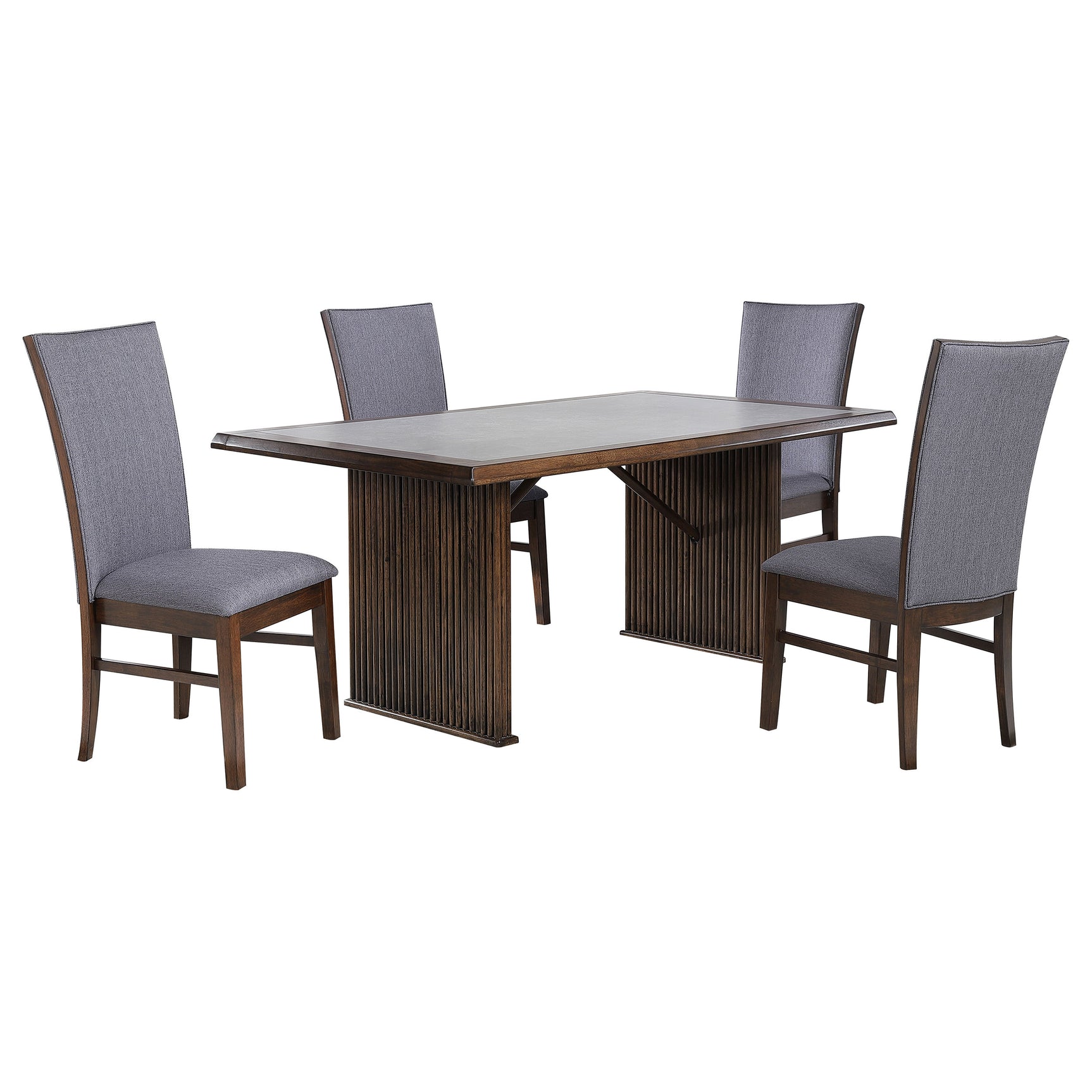 Sherwood 5-piece Rectangular Dining Table Set Brown - Tampa Furniture Outlet