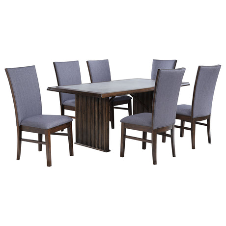 Sherwood 7-piece Rectangular Dining Table Set Brown - Tampa Furniture Outlet