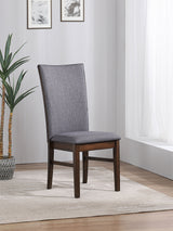 Sherwood Upholstered Dining Side Chair Grey (Set of 2) - Tampa Furniture Outlet