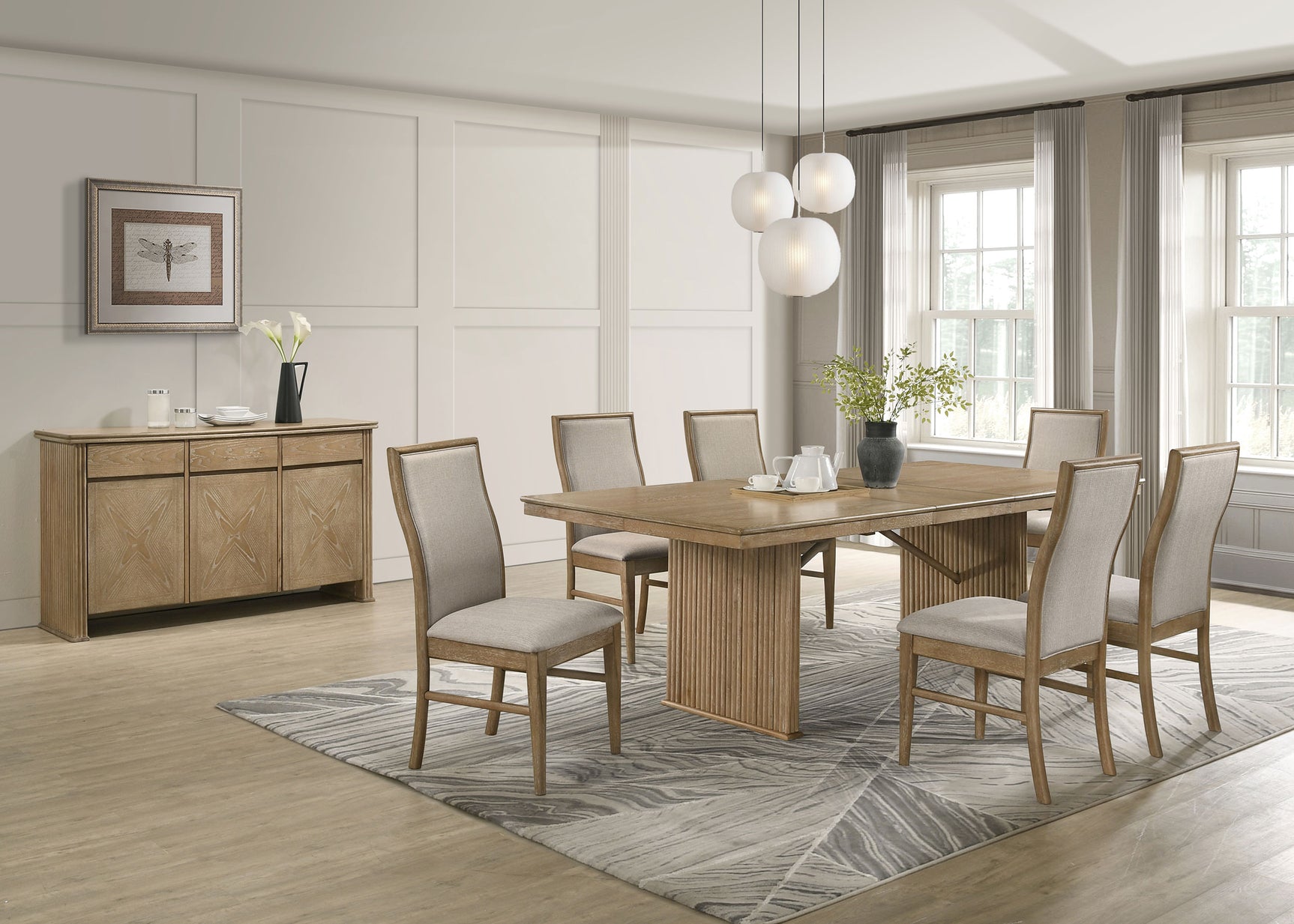 Tampa Furniture Outlet - Coaster - Adina 8-piece Extension Dining Set Distressed Light Brown - 193611-S8