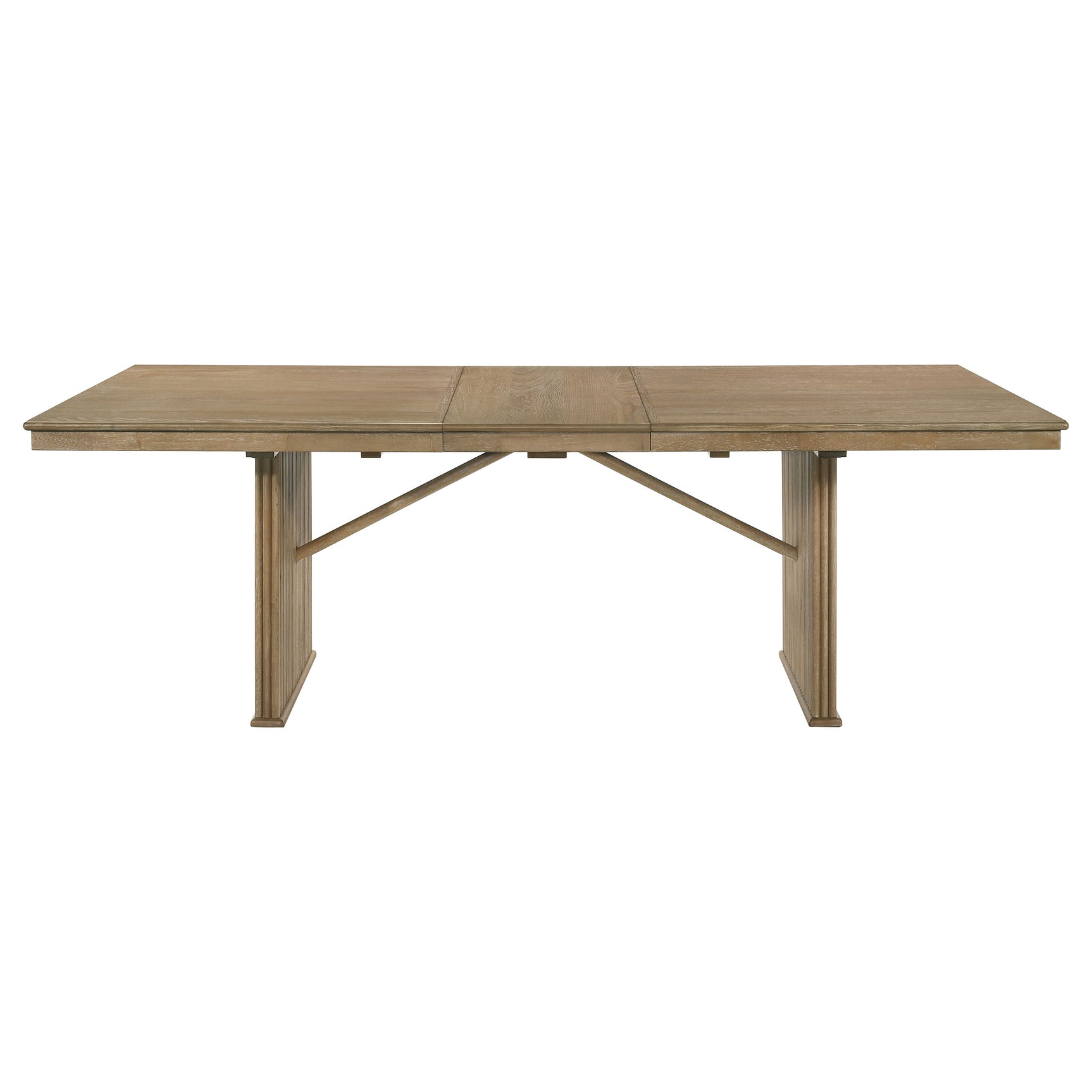 Adina 8-piece Extension Dining Set Distressed Light Brown - Tampa Furniture Outlet