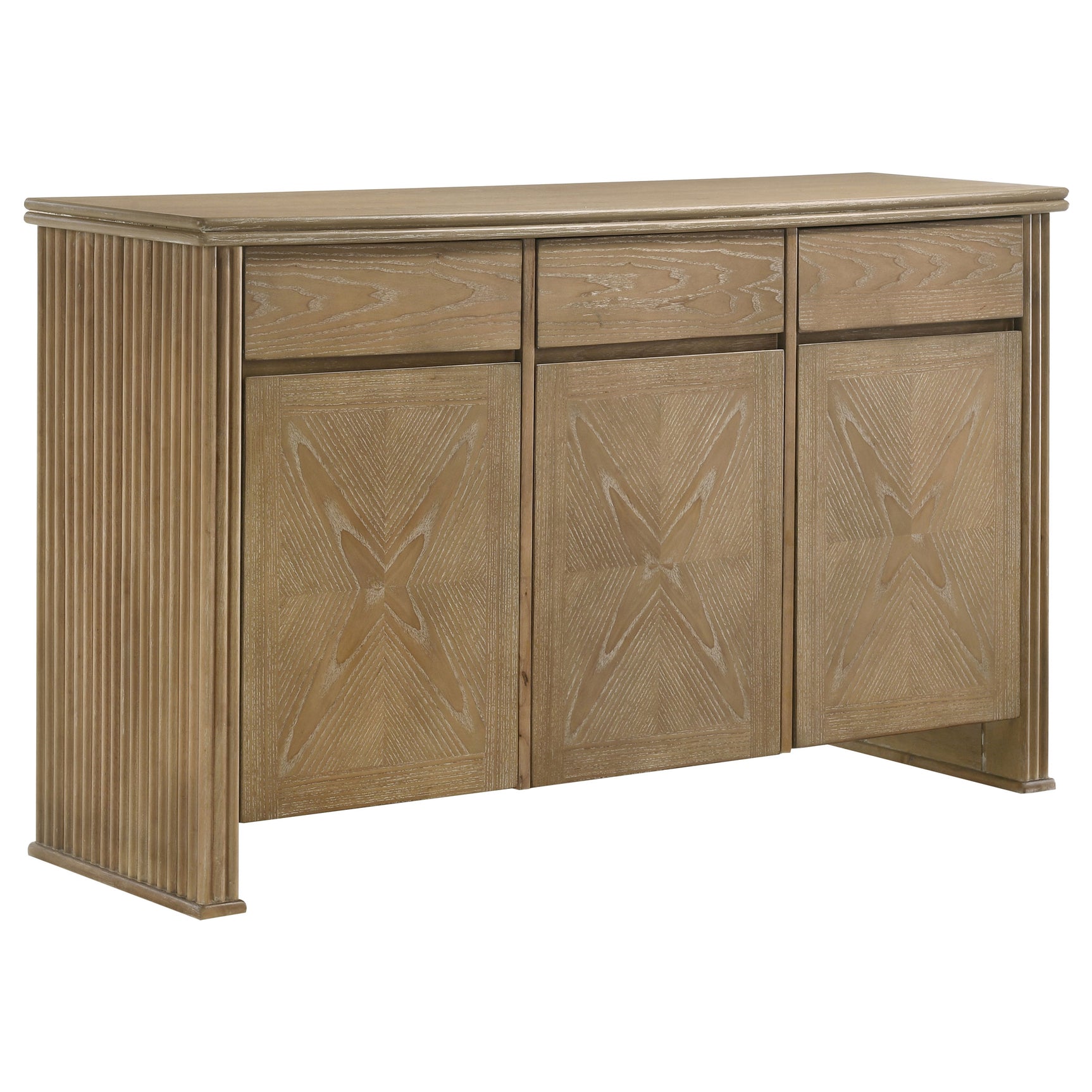 Adina 8-piece Extension Dining Set Distressed Light Brown - Tampa Furniture Outlet